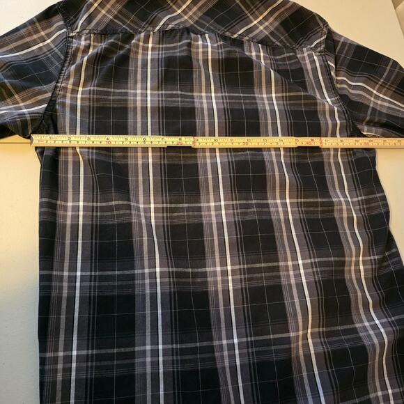 Urban Pipeline Button Down Flannel Shirt Men's M Black White Easy-Care Fabric - Picture 12 of 14
